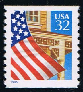 # 2914 (1995) Flag over Porch, LGG - Coil sgl, XF MNH