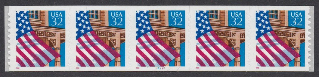 # 2915A (1996) Flag Over Porch - PS/5, 22222, 10/10, VF MNH