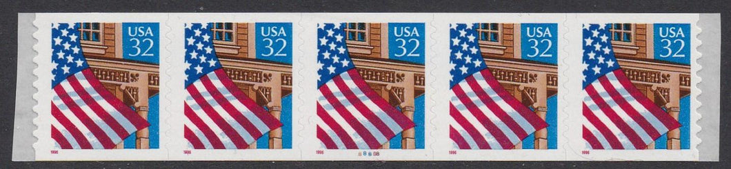# 2915A (1996) Flag Over Porch - PS/5, 88888, 11/10, MNH