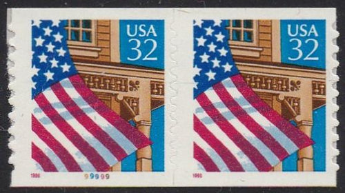 # 2915A (1996) Flag over Porch - PS/2, plt #99999, 10/10, MNH