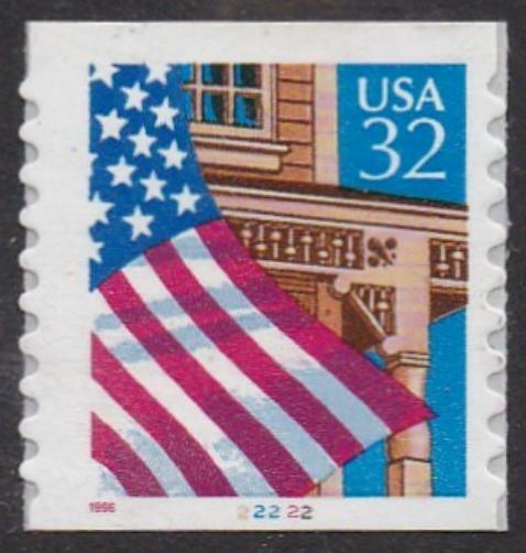 # 2915A (1996) Flag over Porch - PS/1, #22222, FVF MNH