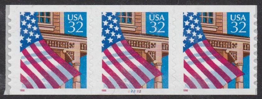 # 2915A (1996) Flag over Porch - PS/3, #22222, 10/10, FVF MNH