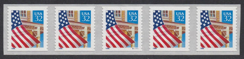 # 2915B (1996) Flag Over Porch - PS/5, #S11111, XF MNH
