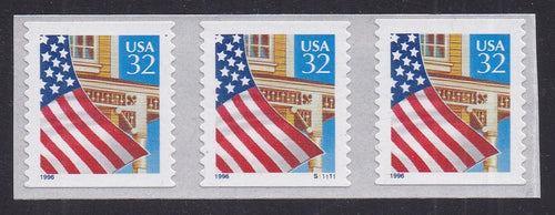 # 2915B (1996) Flag Over Porch - PS/3, #S11111, XF MNH