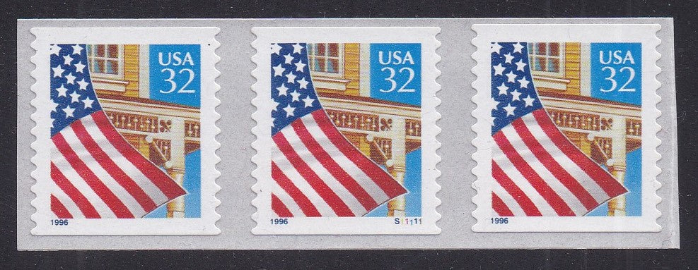 # 2915B (1996) Flag Over Porch - PS/3, #S11111, XF MNH