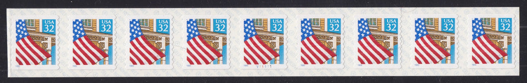 # 2915 (1995) Flag over Porch - Coil PS/9, #V11111, MNH
