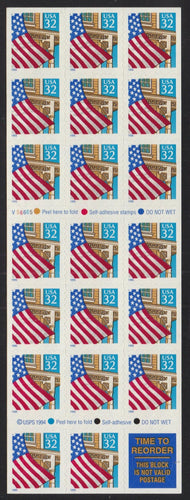 # 2920a (1995) Flag over Porch, Type C - BKLT, #V56665, MNH