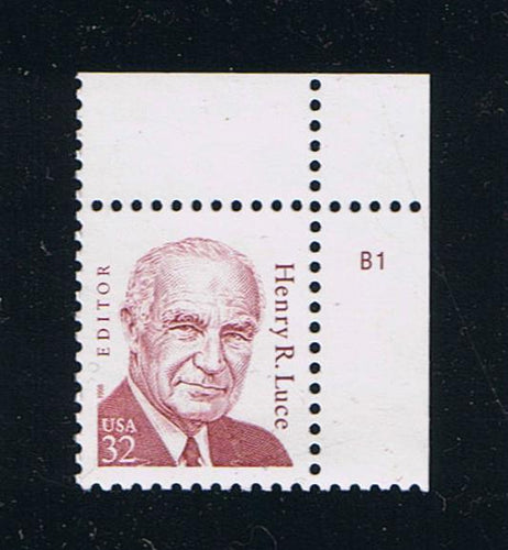 # 2935 (1998) Luce, Lake, GSP tag, SG, perf 11.2 - Plt sgl, UR #B1, MNH