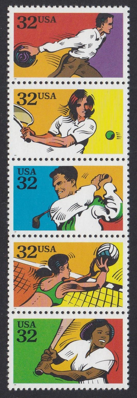 # 2961-65 (1995) Sports - Strip/5, MNH