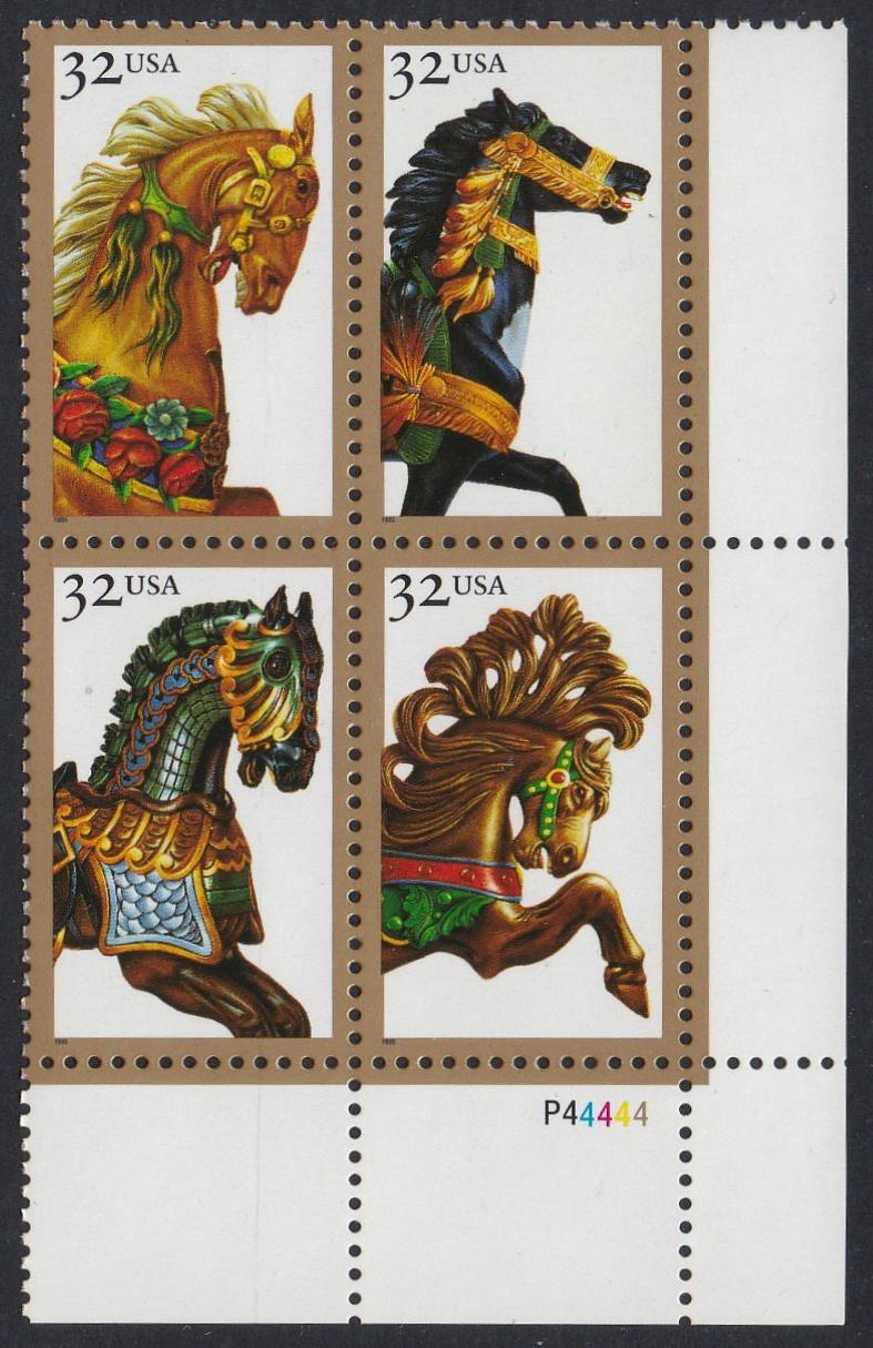 # 2976-79 (1995) Carousel - PB, LR #P44444, MNH