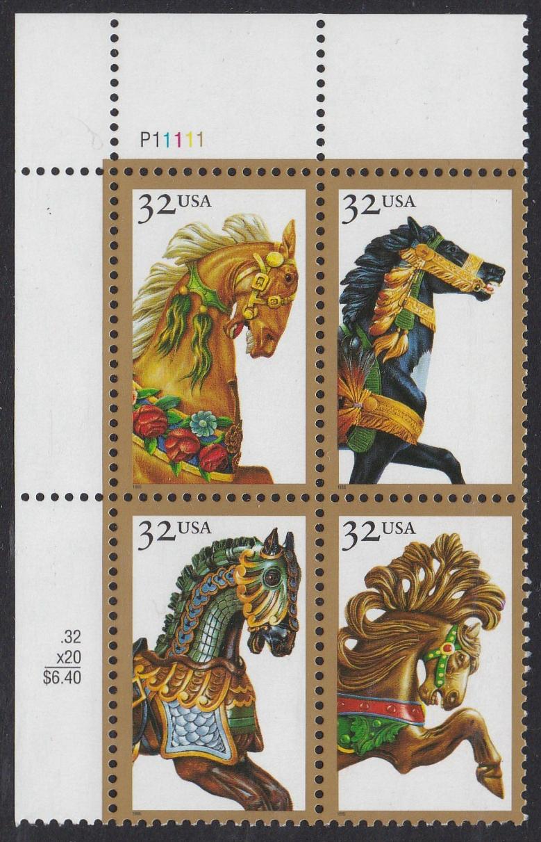 # 2976-79 (1995) Carousel - PB, UL #P11111, MNH