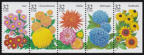 # 2997a (1995) Fall Garden Flowers - Bklt pane, No Tab, MNH