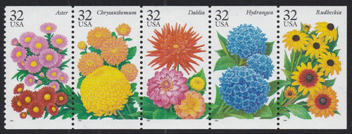 # 2997a (1995) Fall Garden Flowers, NF - Bklt pane, No Tab, MNH