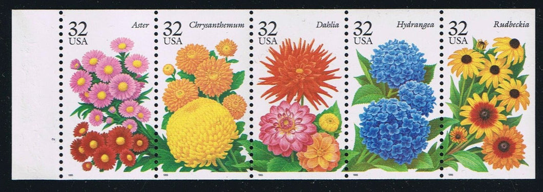 # 2997a (1995) Fall Garden Flowers - Bklt pane, #2, MNH