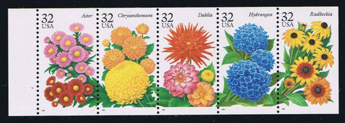 # 2997a (1995) Fall Garden Flowers, NF - Bklt pane, #2, MNH