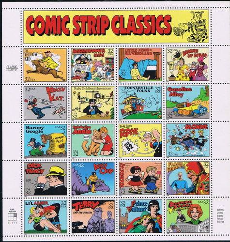# 3000 (1995) Comic Strip Classics - Pane, MNH