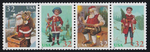 # 3004-07 (1995) Santa - Strip/4, MNH