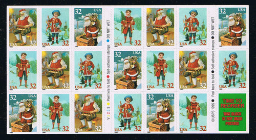 # 3011a (1995) Holiday Greetings, Type D - BKLT, #V3233, MNH