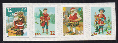 # 3017a (1995) Holiday Greetings - Coil strip/4, MNH