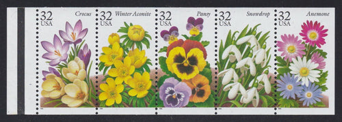# 3029a (1996) Winter Garden Flowers - Bklt pane, #1, pos 7, MNH