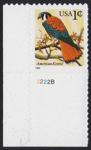 # 3031 (1999) Kestrel - Plt sgl, LL #2222B, MNH
