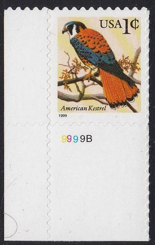 # 3031 (1999) Kestrel - Plt sgl, LL #9999B, MNH