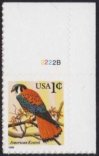 # 3031 (1999) Kestrel - Plt sgl, UR #2222B, MNH