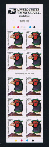 # 3050a (1998) Pheasant, Die Cut 11.2, Dull Liner - BKLT, #V2222, MNH
