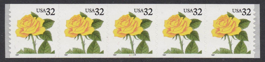 # 3054 (1997) Yellow Rose - PS/5, #1112, VF MNH