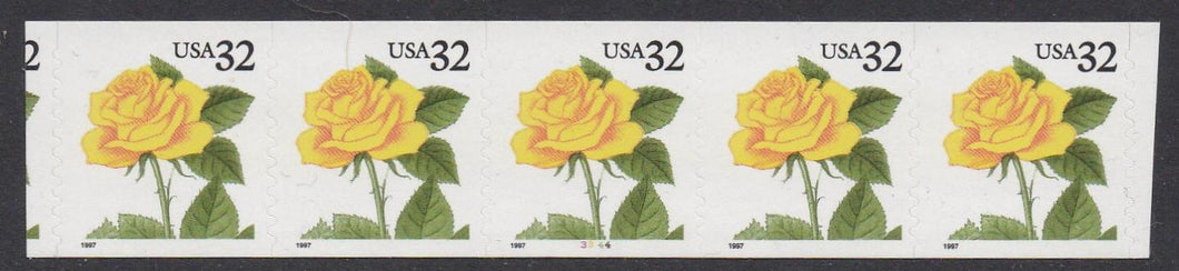 # 3054 (1997) Yellow Rose - PS/5, #3344, VF MNH