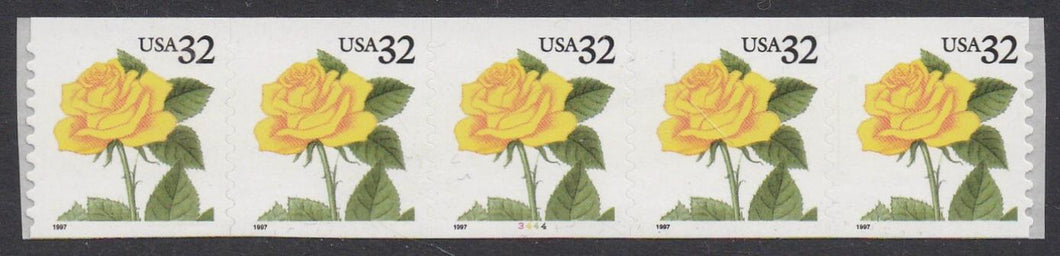 # 3054 (1997) Yellow Rose - PS/5, #3444, VF MNH