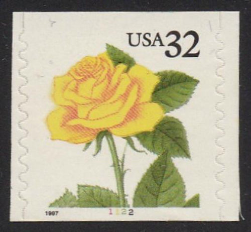 # 3054 (1997) Yellow Rose - PS/1, #1122, XF MNH