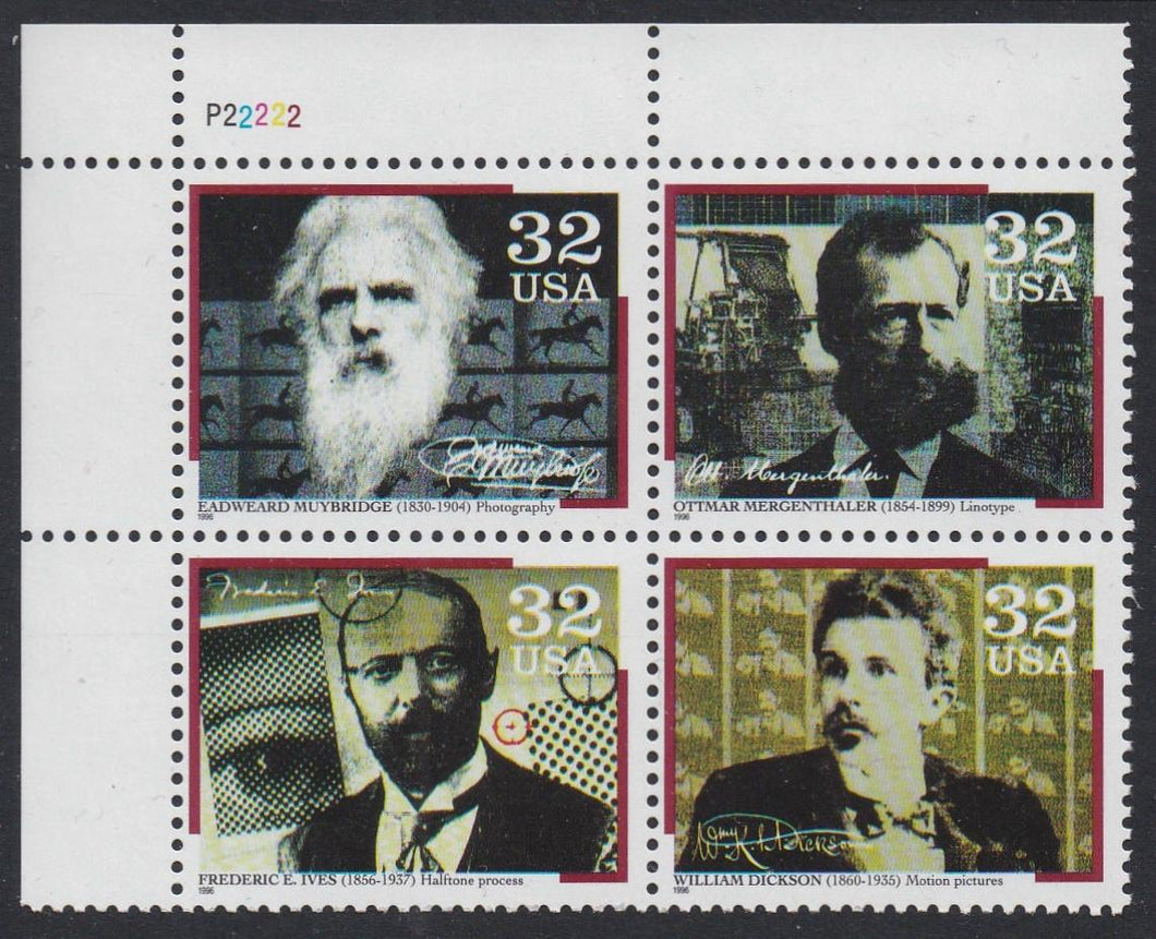# 3061-64 (1996) Pioneers of Communications - PB, UL #P22222, MNH