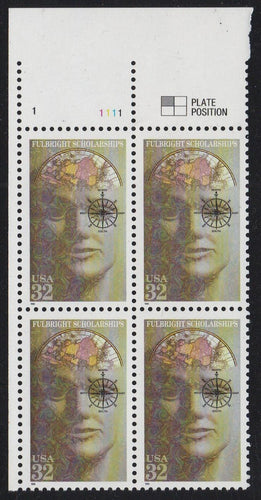 # 3065 (1996) Fulbright Scholarship -  PB, UL #1111-1, MNH