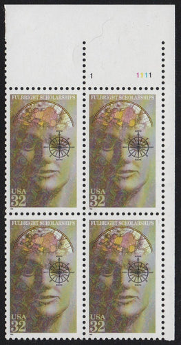 # 3065 (1996) Fulbright Scholarship - PB, UR #1111-1, MNH
