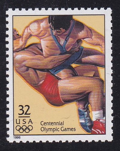 # 3068f (1996) Olympics, Wrestling - Sgl, MNH