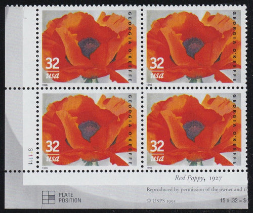 # 3069 (1996) O'Keeffe - PB, LL #S11111, MNH