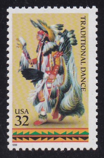 # 3074 (1996) American Indian Dance - Sgl, MNH