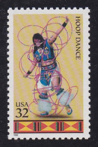 # 3076 (1996) American Indian Dance - Sgl, MNH