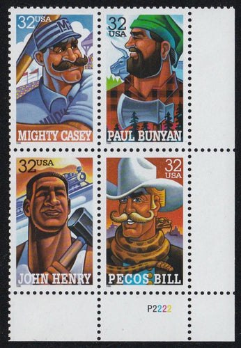 # 3083-86 (1996) Folk Heroes - PB, LR #P2222, MNH