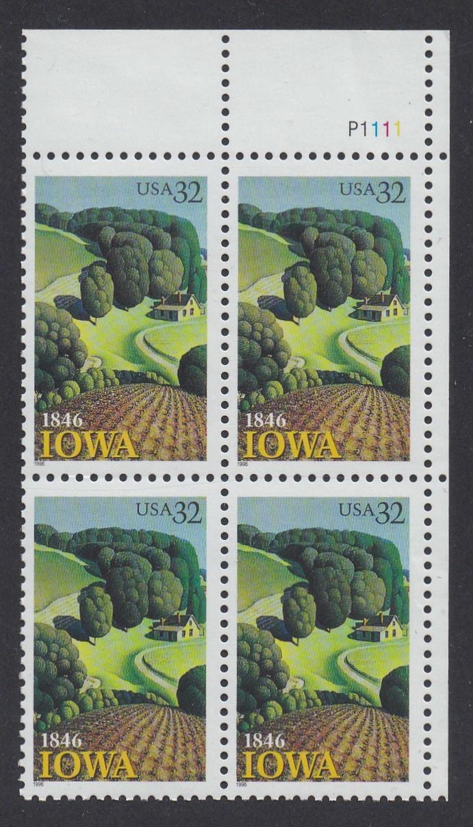# 3088 (1996) Iowa - PB, UR #P1111, MNH