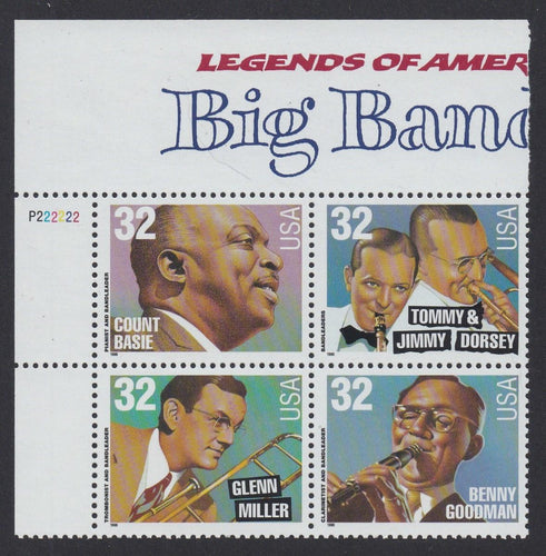 # 3096-99 (1996) Big Band Leaders - PB, UL #P222222, MNH