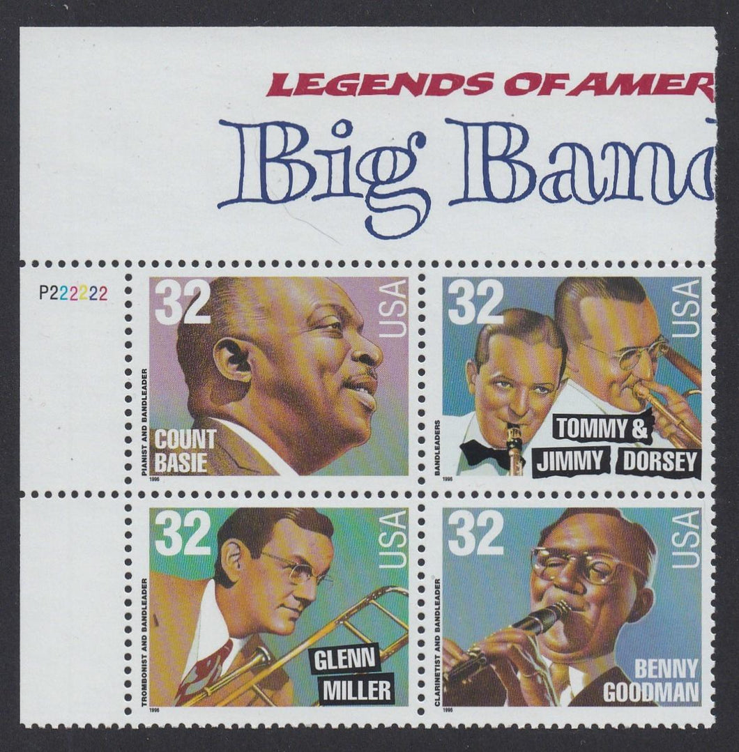 # 3096-99 (1996) Big Band Leaders - PB, UL #P222222, MNH
