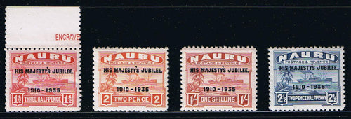 Nauru Sc #31-34 - Complete Set - Ships Topical - Jubilee Overprinted