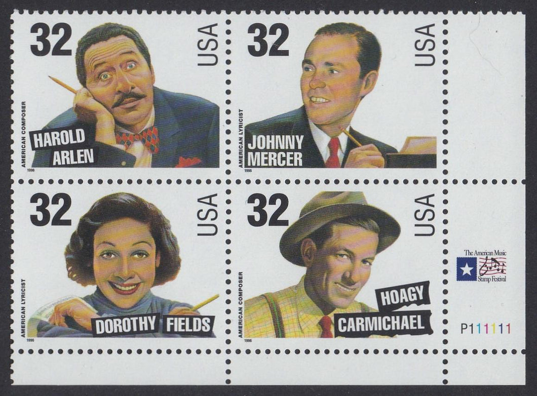 # 3100-03 (1996) Songwriters - PB, LR #P111111, MNH