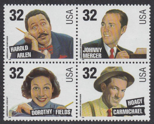# 3100-03 (1996) Songwriters - BK/4, MNH