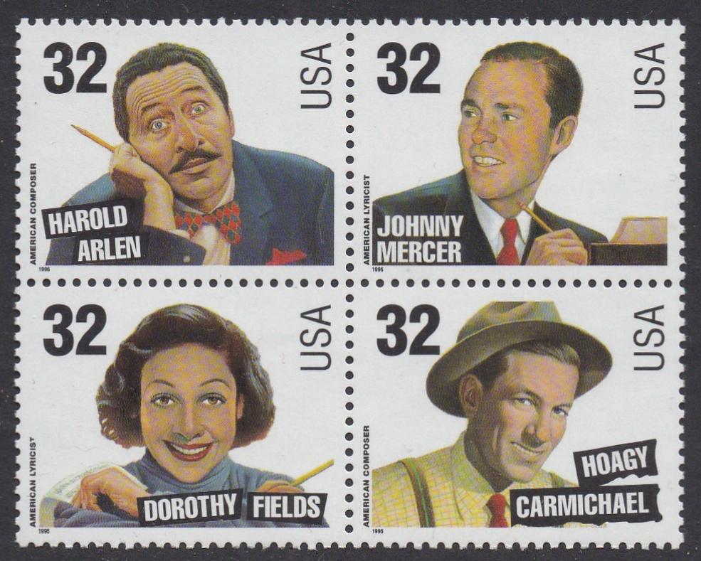 # 3100-03 (1996) Songwriters - BK/4, MNH