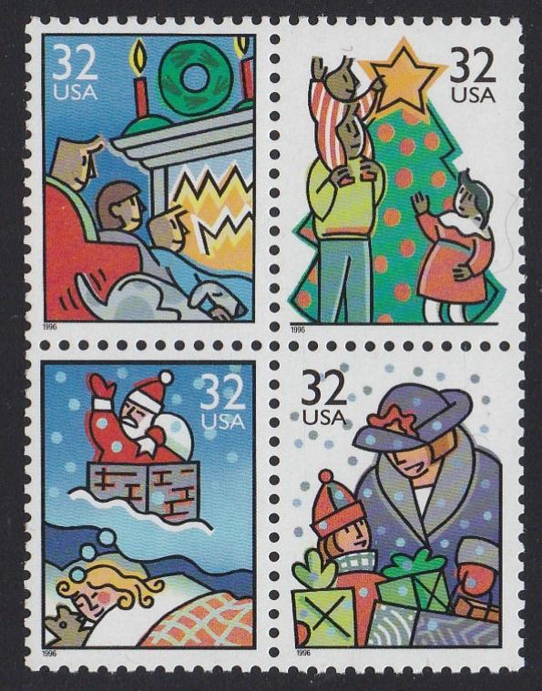 # 3108-11 (1996) Christmas - BK/4, MNH