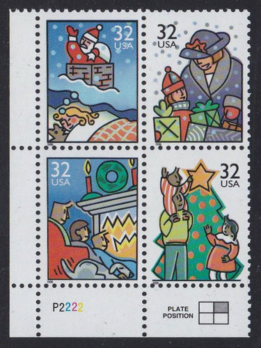 # 3108-11 (1996) Christmas - PB, LL #P2222, MNH
