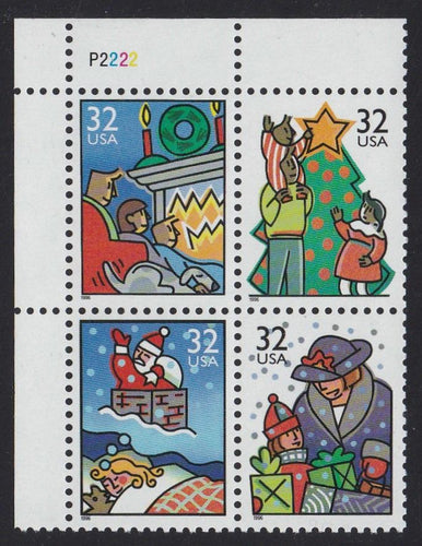 # 3108-11 (1996) Christmas - PB, UL #P2222, MNH